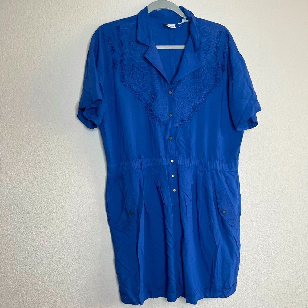 Vintage blue romper with pockets